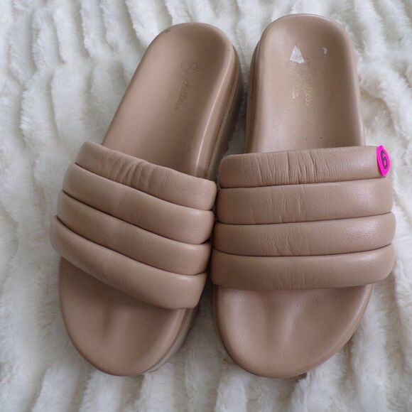 Seychelles Low Key  leather platform slides sandals 9 - Picture 3 of 10